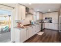 Modern kitchen with stainless steel appliances, and white cabinetry at 2619 Mountain View Ave, Franktown, CO 80116