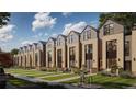 Attractive townhomes with modern exteriors, manicured lawns, and convenient bike racks at 4817 W 10Th Ave, Denver, CO 80204