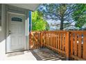 Private patio area enclosed by a wooden fence, offering a cozy outdoor space at 7275 S Gaylord St # I09, Littleton, CO 80122