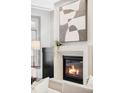 Elegant fireplace with a modern design and clean lines at 105 Fillmore St # 204, Denver, CO 80206