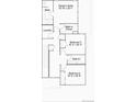 Second floor plan featuring a owner's suite, walk-in closet, laundry room, and two additional bedrooms at 15218 Detroit St, Thornton, CO 80602