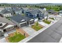 Beautiful aerial view of a neighborhood featuring well-maintained homes and green spaces at 2130 Indian Balsam Dr, Monument, CO 80132