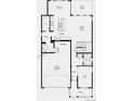 Main floor plan featuring kitchen, great room, and two-car garage at 7255 Prairie Sage Pl, Littleton, CO 80125