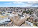 Aerial view showcasing the house's location and neighborhood at 6714 Depew St, Arvada, CO 80003