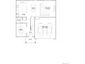 Layout of the first floor showing the flow between the kitchen, living room, and study at 21965 E 39Th Ave, Aurora, CO 80019
