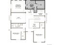 Second floor plan featuring a spacious primary bedroom with deluxe bath and walk-in closet at 7066 E 126Th Pl, Thornton, CO 80602