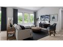 Spacious living room with large windows and comfortable seating at 2165 Grayside Cir, Castle Rock, CO 80109
