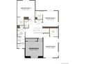 Upstairs floor plan includes four bedrooms, two bathrooms, and walk-in closets for ample space at 6616 N Nepal St, Aurora, CO 80019