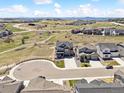 Aerial view of homes in a development surrounded by open space and scenic views at 3038 Blithe Pt, Castle Rock, CO 80108