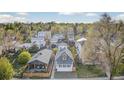 Scenic aerial view of a residential neighborhood showcasing well-maintained homes and lush trees at 2461 Depew St, Edgewater, CO 80214