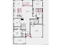 Layout of the home featuring a kitchen, great room, and primary suite at 16500 Black Rose Cir, Parker, CO 80134