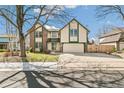 Attractive two-story house featuring brick and siding, a driveway, and a nicely kept lawn at 12258 E Lasalle Pl, Aurora, CO 80014