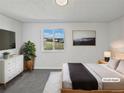 Cozy bedroom with a plush bed, view to the outside, and stylish decor for a relaxing atmosphere at 9515 Bexley Dr, Highlands Ranch, CO 80126