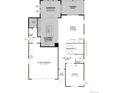 First floor plan featuring kitchen, great room, sunroom, patio, study and 2-car garage at 24708 E 40Th Ave, Aurora, CO 80019