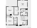 Second floor featuring three bedrooms, two bathrooms, laundry room and primary suite at 13333 Blue Amber Ct, Parker, CO 80134