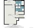 Floorplan showing the layout of a bedroom, bathroom, laundry, walk-in closet, and hall on one level at 3164 S Nucla St, Aurora, CO 80013