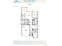 Detailed floor plan featuring an open layout, primary bedroom, kitchen, laundry, garage, and covered patio at 11134 Amber Light Cir, Littleton, CO 80125