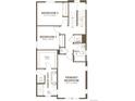 Third floor plan with primary bedroom, two additional bedrooms, and two bathrooms at 11487 E Briarwood Cir, Centennial, CO 80112