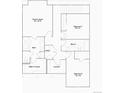 Upstairs layout featuring an owner's suite, two bedrooms, two baths, laundry, and a walk-in closet with labeled dimensions at 6727 E 149Th Ave, Thornton, CO 80602