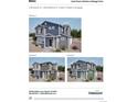 Display of three elevations of available homes, showcasing different color schemes and design styles at 46549 Sunflower Ln, Bennett, CO 80102