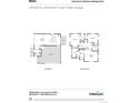 Floor plans of the first and second stories of the home, including the location of the kitchen, bedrooms, and baths at 46549 Sunflower Ln, Bennett, CO 80102