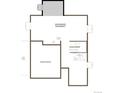 Basement floor plan with unfinished area and stair access at 7037 E 126Th Pl, Thornton, CO 80602