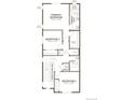 Upstairs floor plan featuring a primary bedroom with bath, two additional bedrooms, bath and walk-in closet at 1224 Penner Dr, Erie, CO 80026