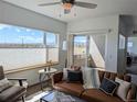 Bright living room with modern decor, and views at 1585 Hecla Way # 201, Louisville, CO 80027