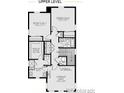 Floor plan showcasing upper level with owners suite, bedrooms, and baths at 54 Waterford St, Erie, CO 80516
