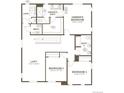 Floor plan for the second floor showing three bedrooms, two bathrooms and a loft at 2656 Simpson Ln, Erie, CO 80026