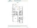 Detailed first-floor plan featuring an open kitchen, great room, primary bedroom, and two-car garage at 11106 Stonepath St, Littleton, CO 80125