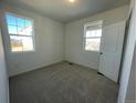 Bright bedroom with two large windows and neutral carpet, offering a cozy and inviting space at 16552 E 109Th Ave, Commerce City, CO 80022