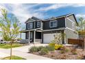 Attractive home exterior features a covered porch and meticulously landscaped front yard at 920 William Way, Brighton, CO 80603
