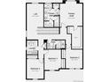 Second floor plan featuring the primary suite, three bedrooms, laundry, and bathrooms at 39733 Penn Rd, Elizabeth, CO 80107