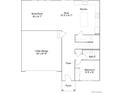 First-floor layout featuring a kitchen, nook, great room, garage, porch, bedroom, and bathroom at 15265 Milwaukee St, Thornton, CO 80602