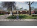 Charming brick home featuring a well-maintained front yard, driveway, and mature trees at 269 Beryl Way, Broomfield, CO 80020