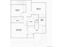 Second-floor plan with owner's suite, two bedrooms, and laundry at 6657 E 149Th Dr, Thornton, CO 80602