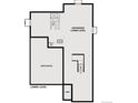 Floor plan highlighting the expansive unfinished lower level, offering ample space for future customization at 14128 Bunny Hop Ln, Parker, CO 80134