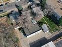 Aerial view of the backyard and garage space, highlighting the property's layout and potential at 3225 S Lincoln St, Englewood, CO 80113