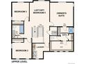 Upper level floor plan featuring bedrooms, bathrooms, and laundry room at 1839 Morgan Dr, Erie, CO 80516