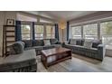 Comfortable living room with many windows looking to the outside at 492 Kimmes Ln, Breckenridge, CO 80424