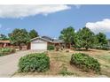 Lovely single-Gathering home with mature trees, green bushes, and an attached two-car garage at 206 Troy St, Aurora, CO 80011