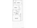 Second floor plan with three bedrooms, two bathrooms, a walk-in closet, and a laundry room at 6578 E 149Th Ave # 3, Thornton, CO 80602