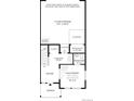 Detailed floorplan showcasing the layout of the entry level with a garage and flex room at 646 Saddle Dr, Erie, CO 80516