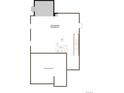 Basement floor plan featuring an unfinished basement and unexcavated area at 25171 E Evans Dr, Aurora, CO 80018
