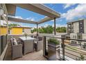 Modern rooftop patio with seating area and city views at 2692 Front View Cres, Denver, CO 80211