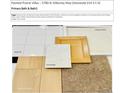 Bathroom tile and countertop samples, along with cabinet and paint swatches for a modern design at 5780 N Killarney Way, Aurora, CO 80019