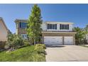 Charming two-story home featuring a well-maintained lawn and three-car garage at 2950 Wyecliff Ln, Highlands Ranch, CO 80126