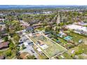A beautiful aerial view of the home highlighting the well maintained yard at 6212 S Pennsylvania St, Centennial, CO 80121