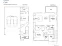 Floor plan showing the layout of the house with bedrooms, bathrooms, kitchen, and garage at 2150 S Haleyville Way, Aurora, CO 80018